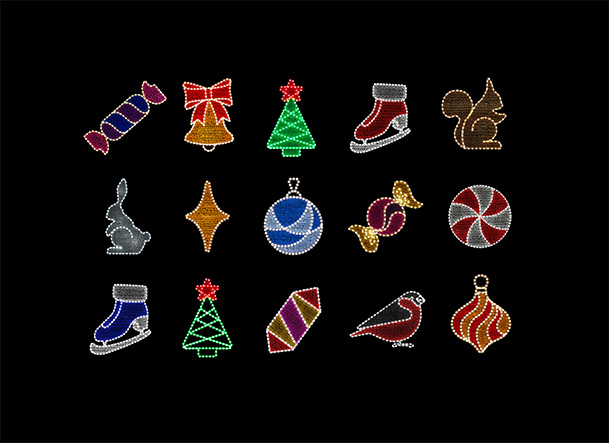 Световые игрушки для ёлок в Сочи